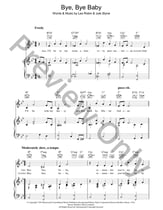 Bye Bye Baby piano sheet music cover